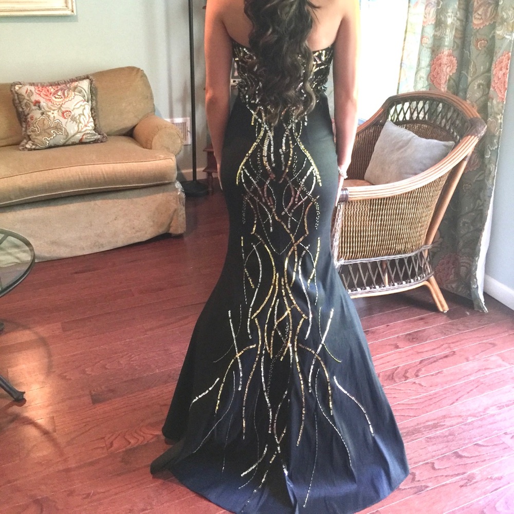 Black, Beaded Prom Dress